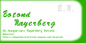 botond mayerberg business card